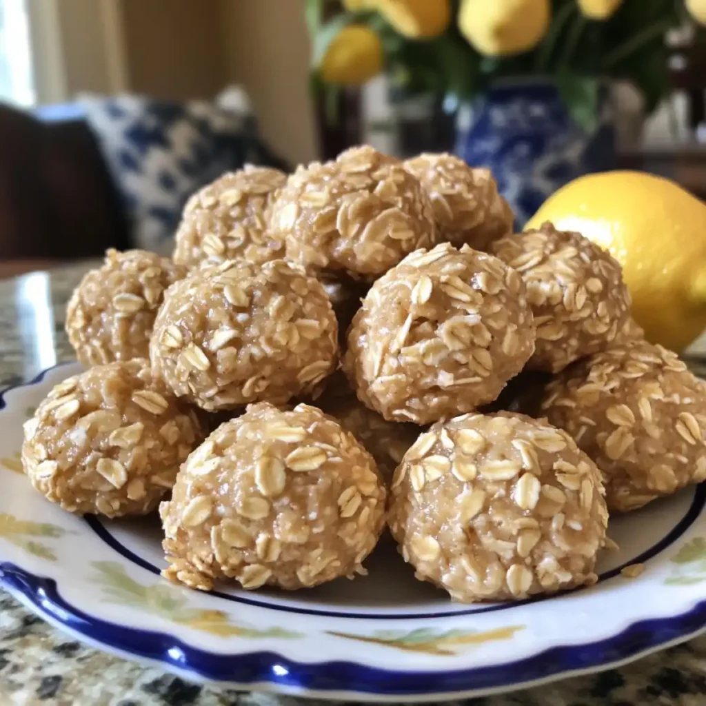 Lemon Oatmeal No Bake Cookies