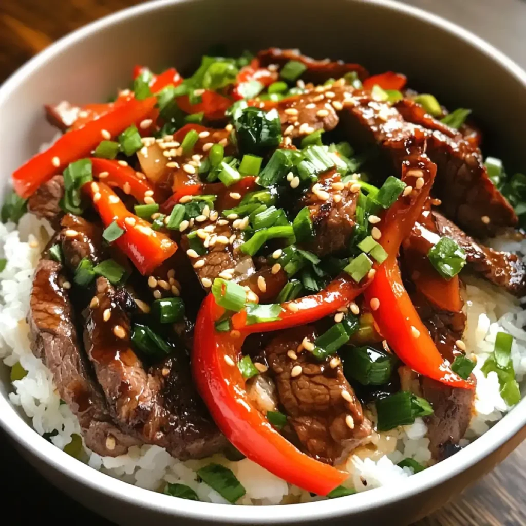 Beef And Pepper Rice Bowl