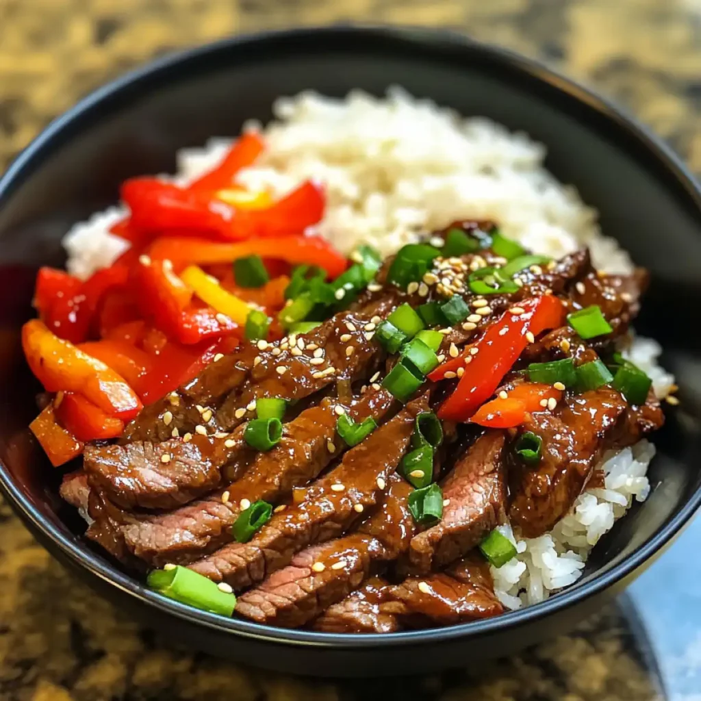 Beef And Pepper Rice Bowl