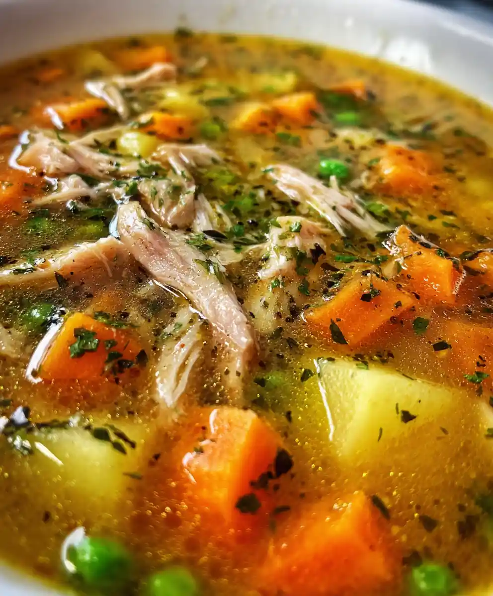 Leftover Turkey Soup Hearty Veg and Herb