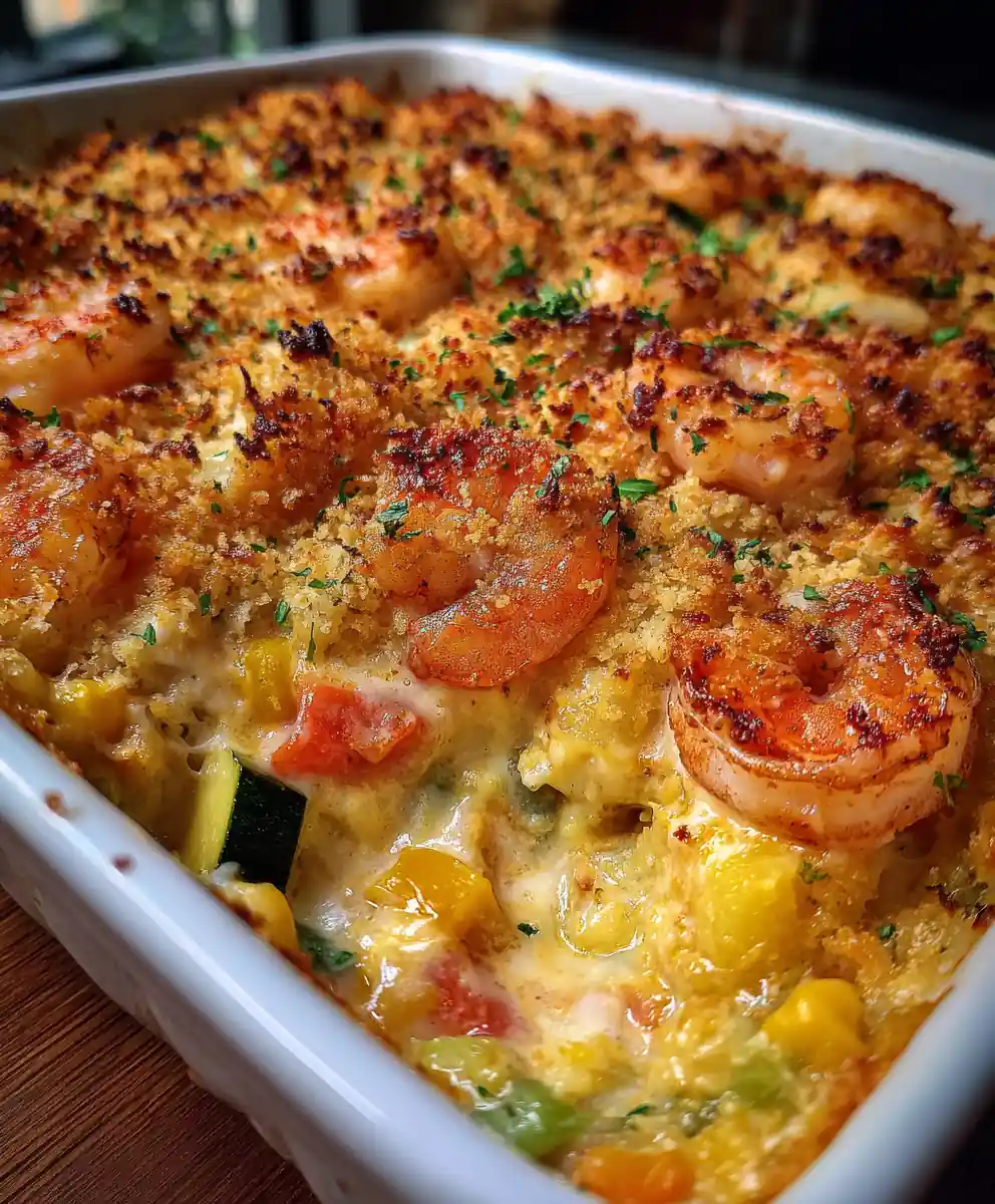 Seafood Casserole Recipe Creamy Baked Medley