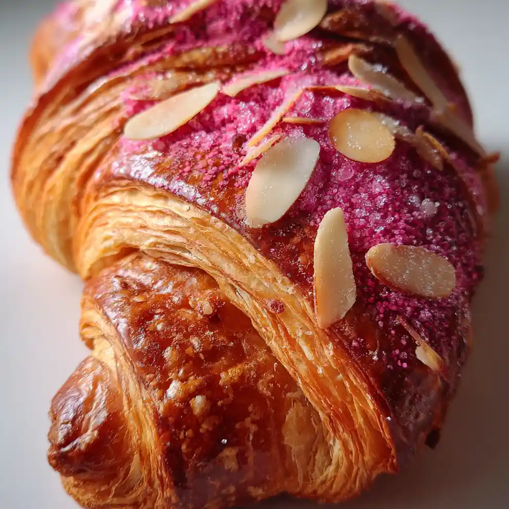 Almond Croissant Recipe With Raspberry Dusting 6 almond croissant recipe With Raspberry Dusting