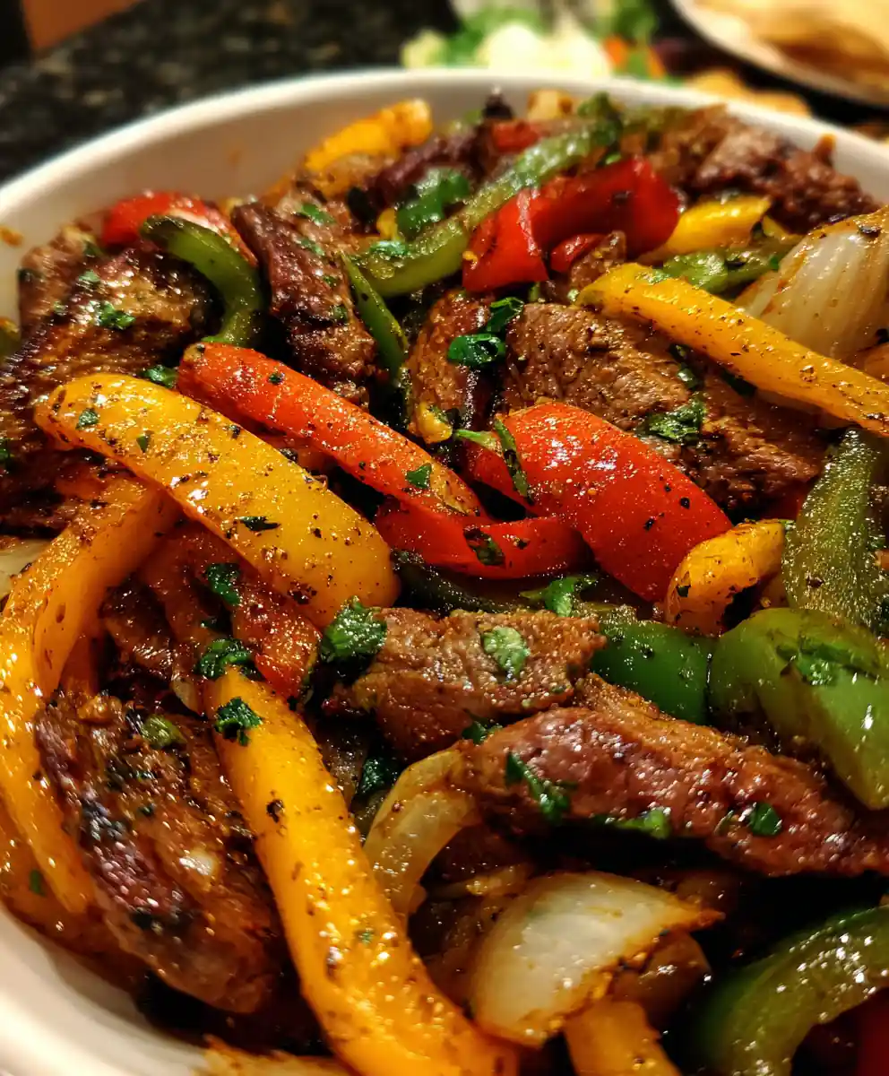 beef fajitas recipe With Charred Pepper Rainbow
