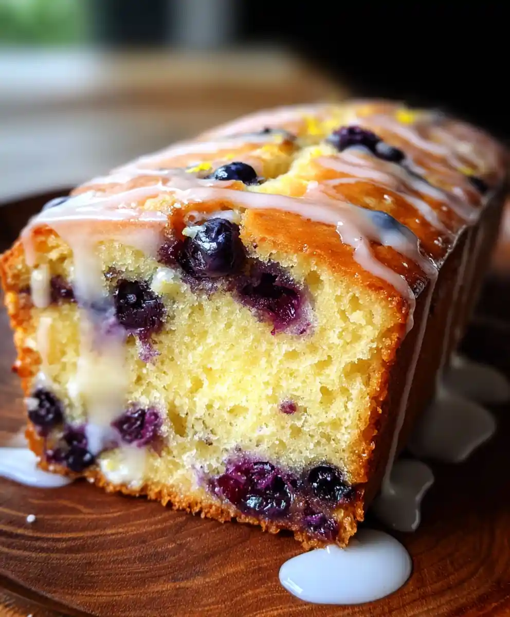 blueberry loaf recipe Lemon-Iced Blueberry Loaf With Violet Veins