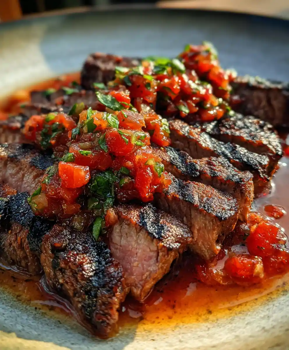 carne asada recipe Charred Carne Asada With Salsa Roja