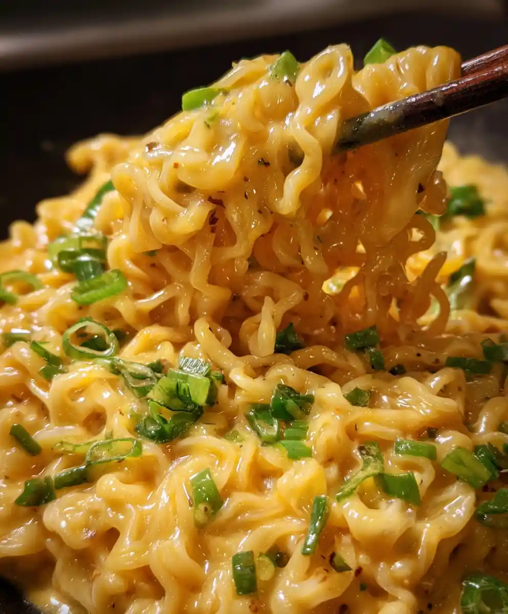 Cheesy Ramen Recipe Golden Cheesy Ramen With Scallion Rain 7 cheesy ramen recipe Golden Cheesy Ramen With Scallion Rain