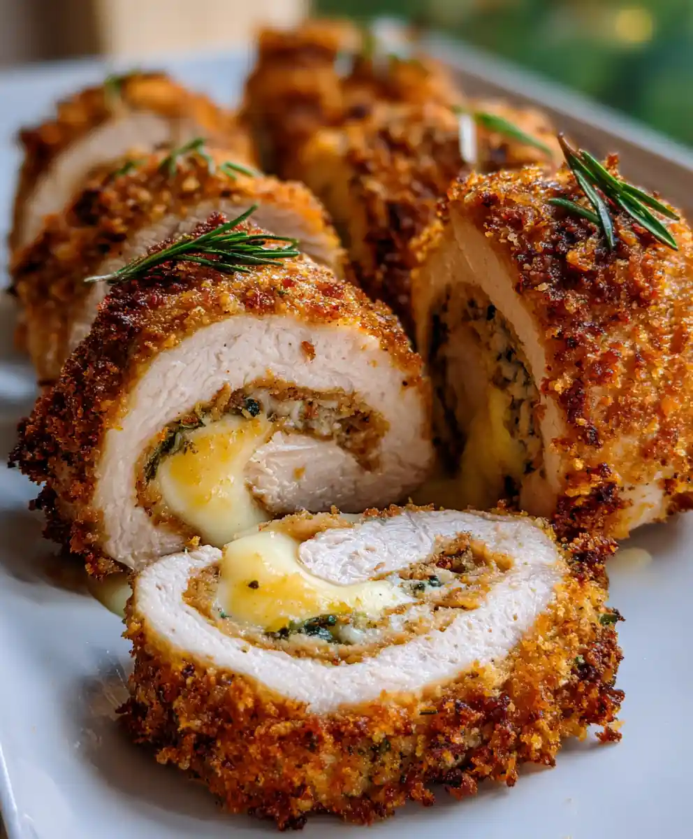 chicken cordon bleu recipe Smoked Turkey Chicken Cordon Bleu Rollups