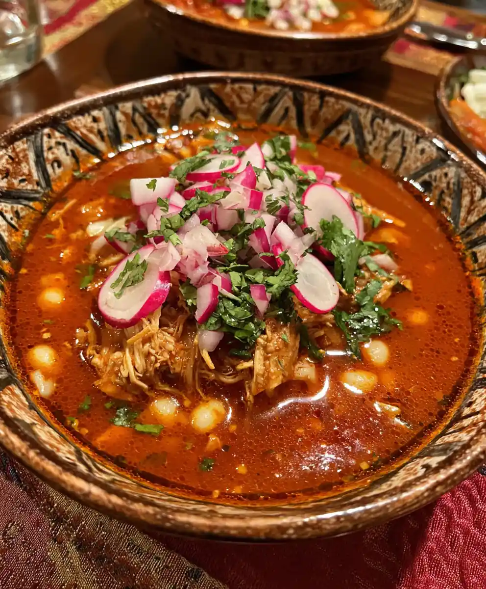 Chicken Pozole Recipe With Guajillo Red Broth 7 chicken pozole recipe With Guajillo Red Broth