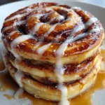 Cinnamon Roll Pancake Recipe Iced Spiral Cinnamon Roll Pancakes 1761417669.8478596
