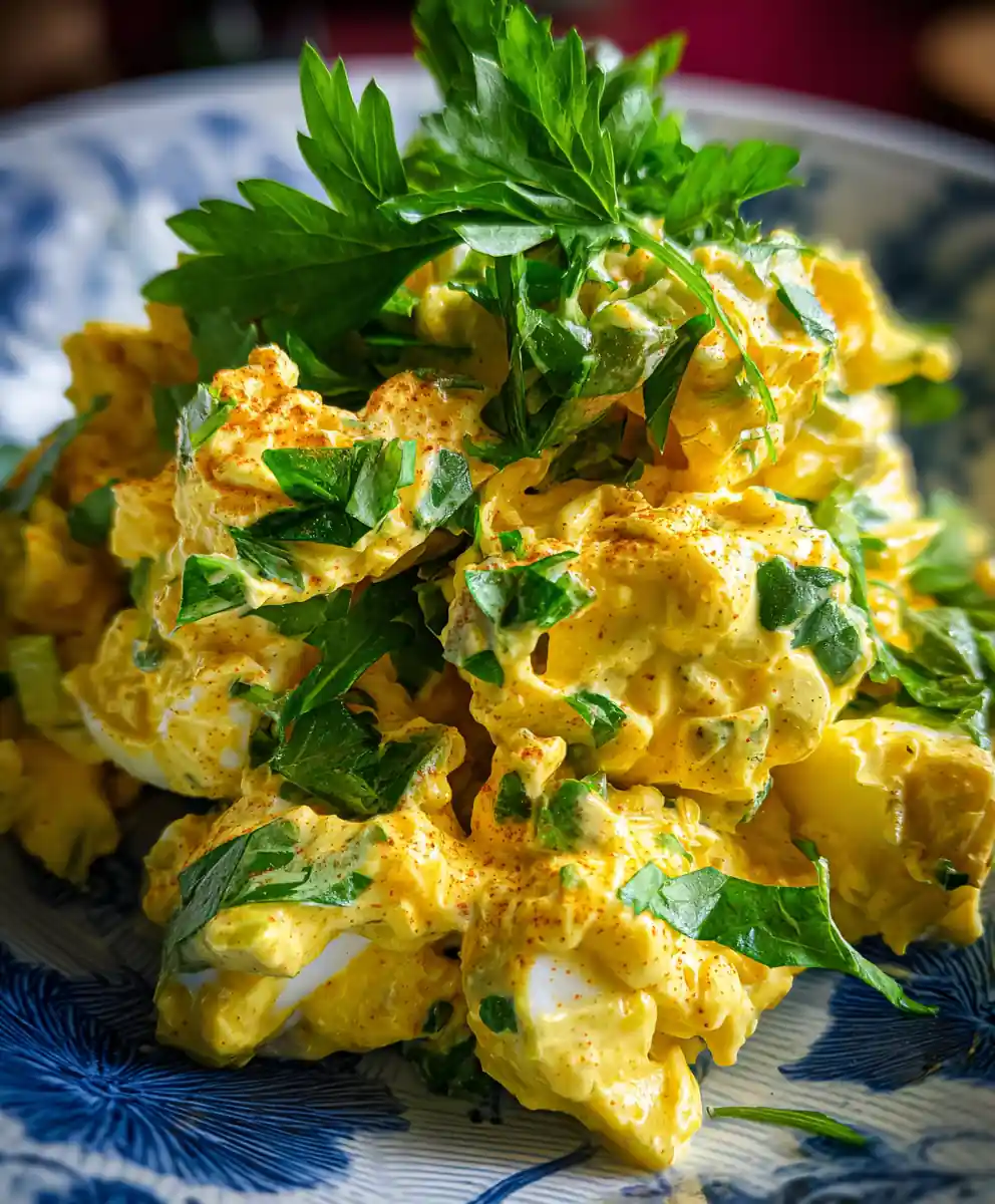 classic egg salad recipe With Curried Golden Dust