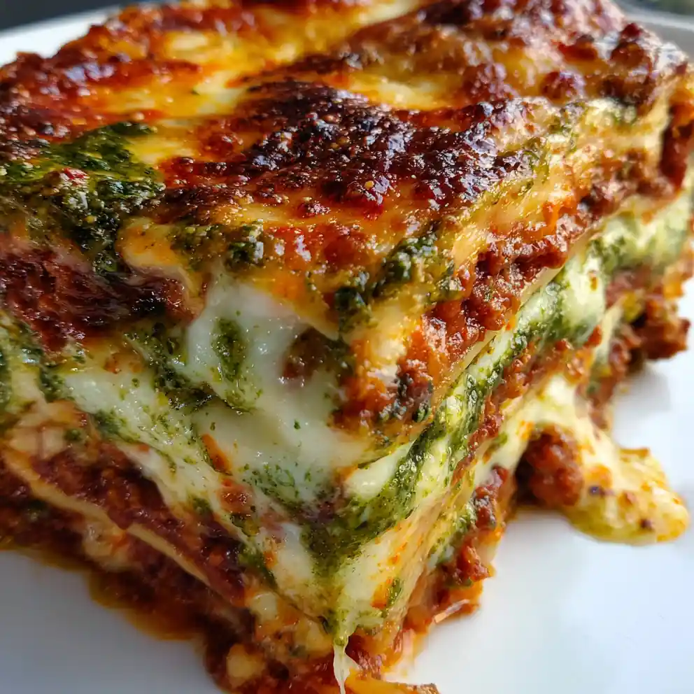 Classic Lasagna Recipe With Spinach Pesto Marbling 6 classic lasagna recipe With Spinach Pesto Marbling