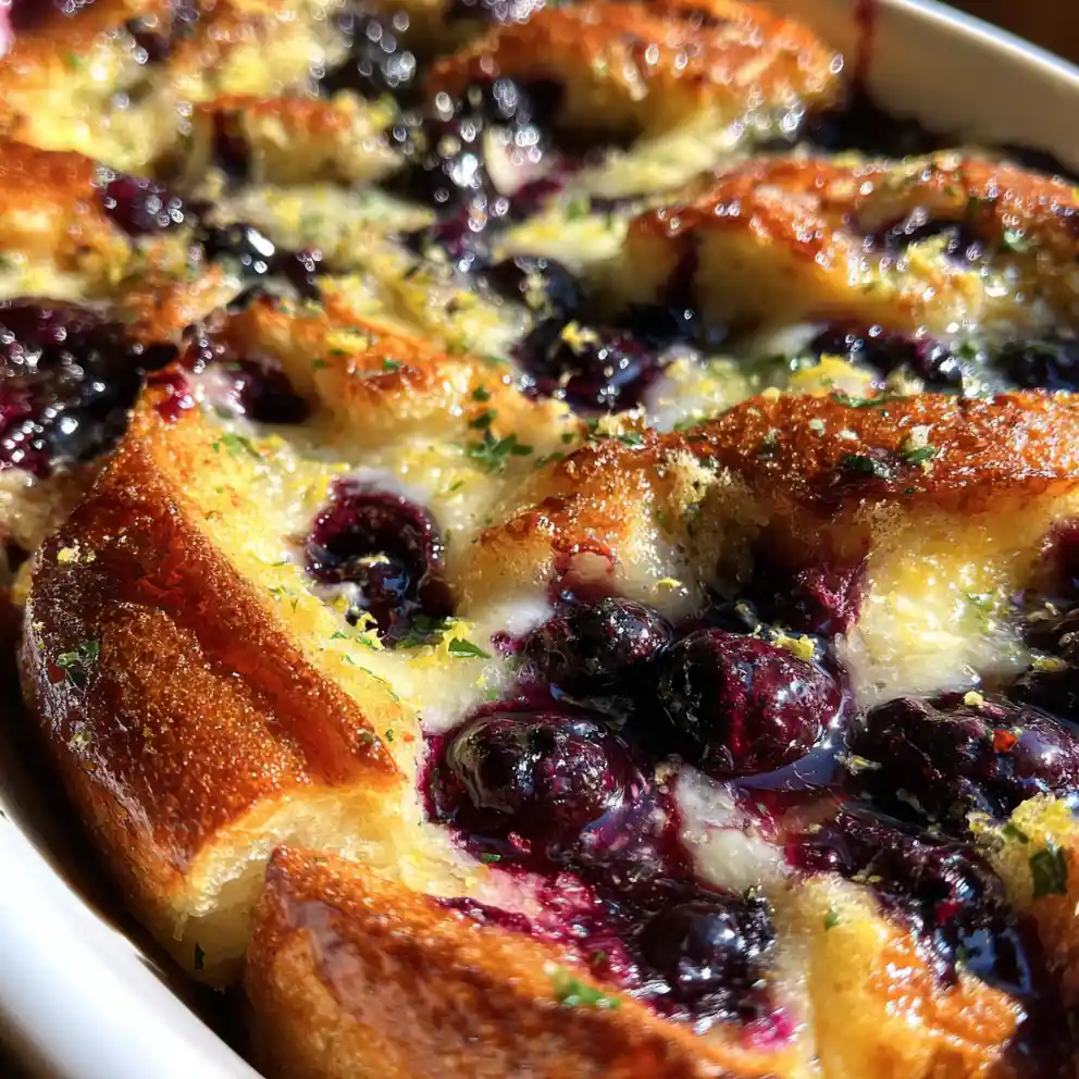 French Toast Casserole Recipe With Blueberry Pool And Lemon Zest 1761849003.2150836