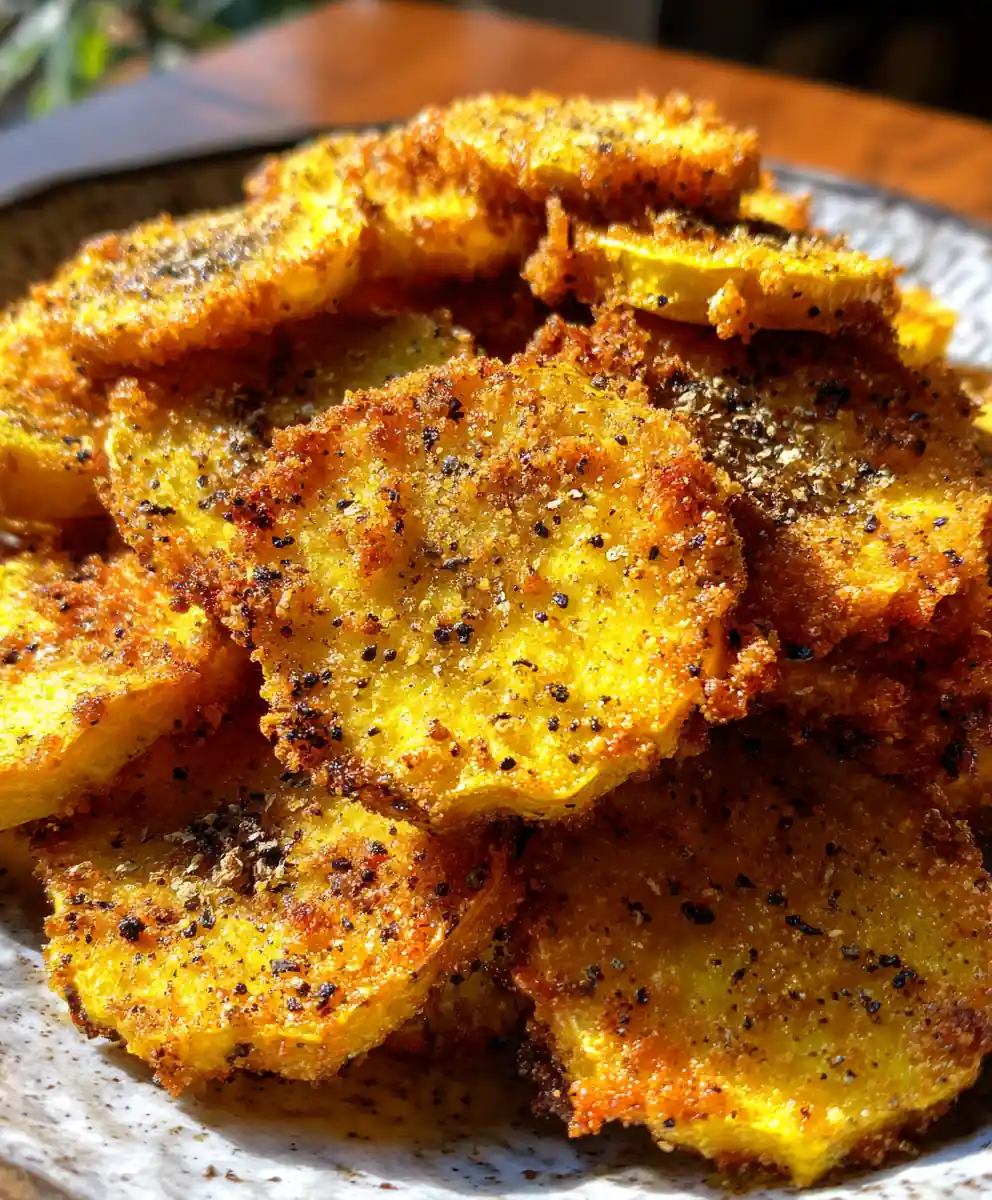 fried squash recipe with Turmeric Pepper Dust