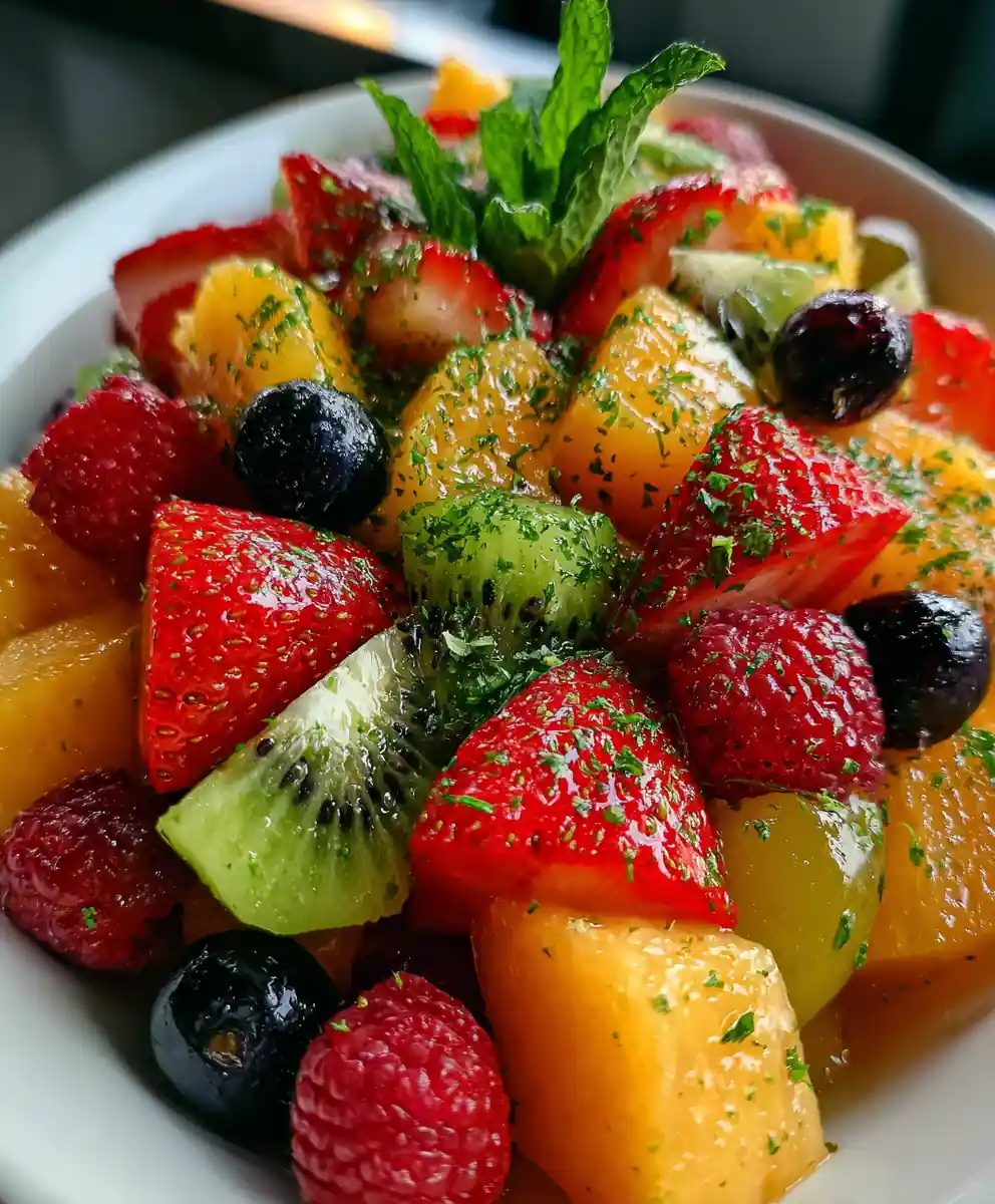 fruit bowl recipe Rainbow Fruit Bowl With Mint Shards