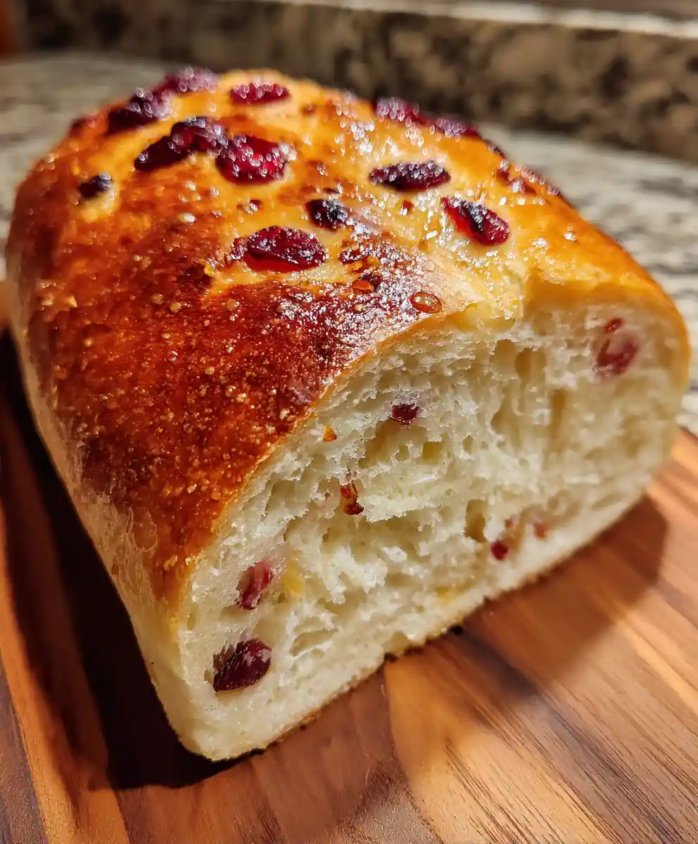 outdoor boys bread recipe Campfire-Golden Bread With Cranberry Freckles