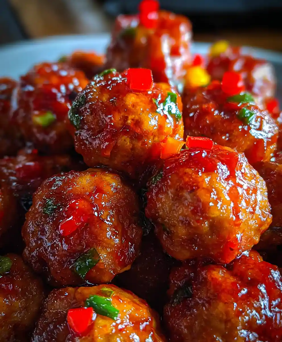 Party Meatballs Recipe Sweet Chili Party Meatballs With Pepper Confetti 7 party meatballs recipe Sweet Chili Party Meatballs With Pepper Confetti