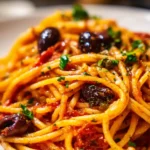 Pasta Puttanesca Recipe With Crimson Olive Clash 8 Pasta Puttanesca Recipe With Crimson Olive Clash 1760964054.2095942