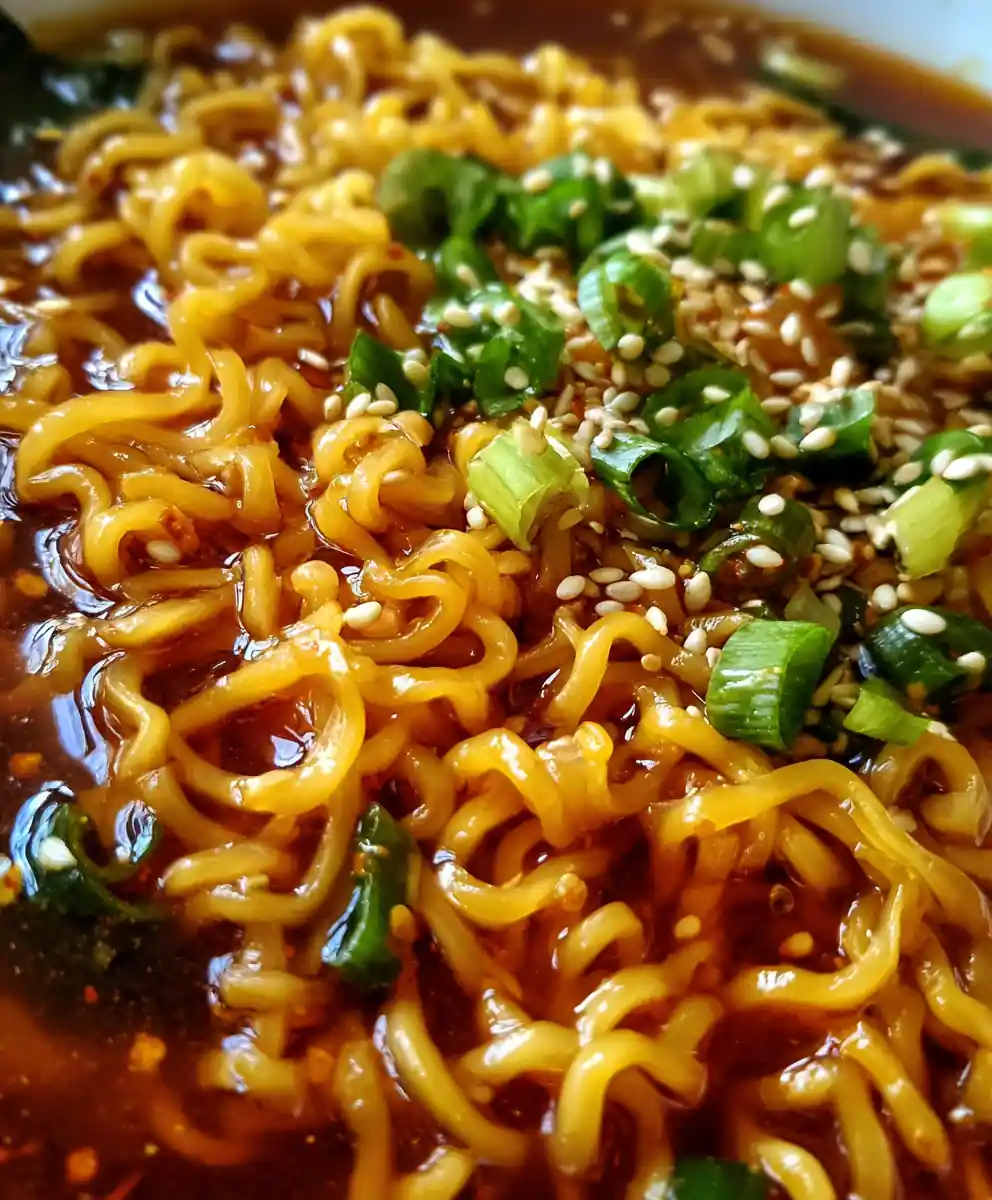 ramen noodle recipe Chili-Red Ramen Noodles With Sesame Shine