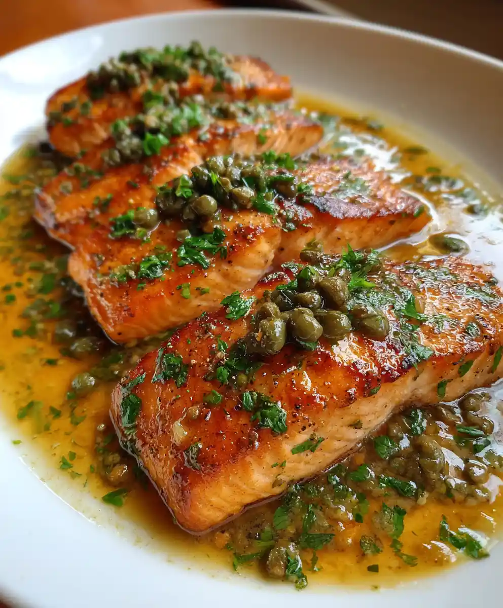 salmon piccata recipe Lemon-Caper Salmon Piccata With Parsley Sparks
