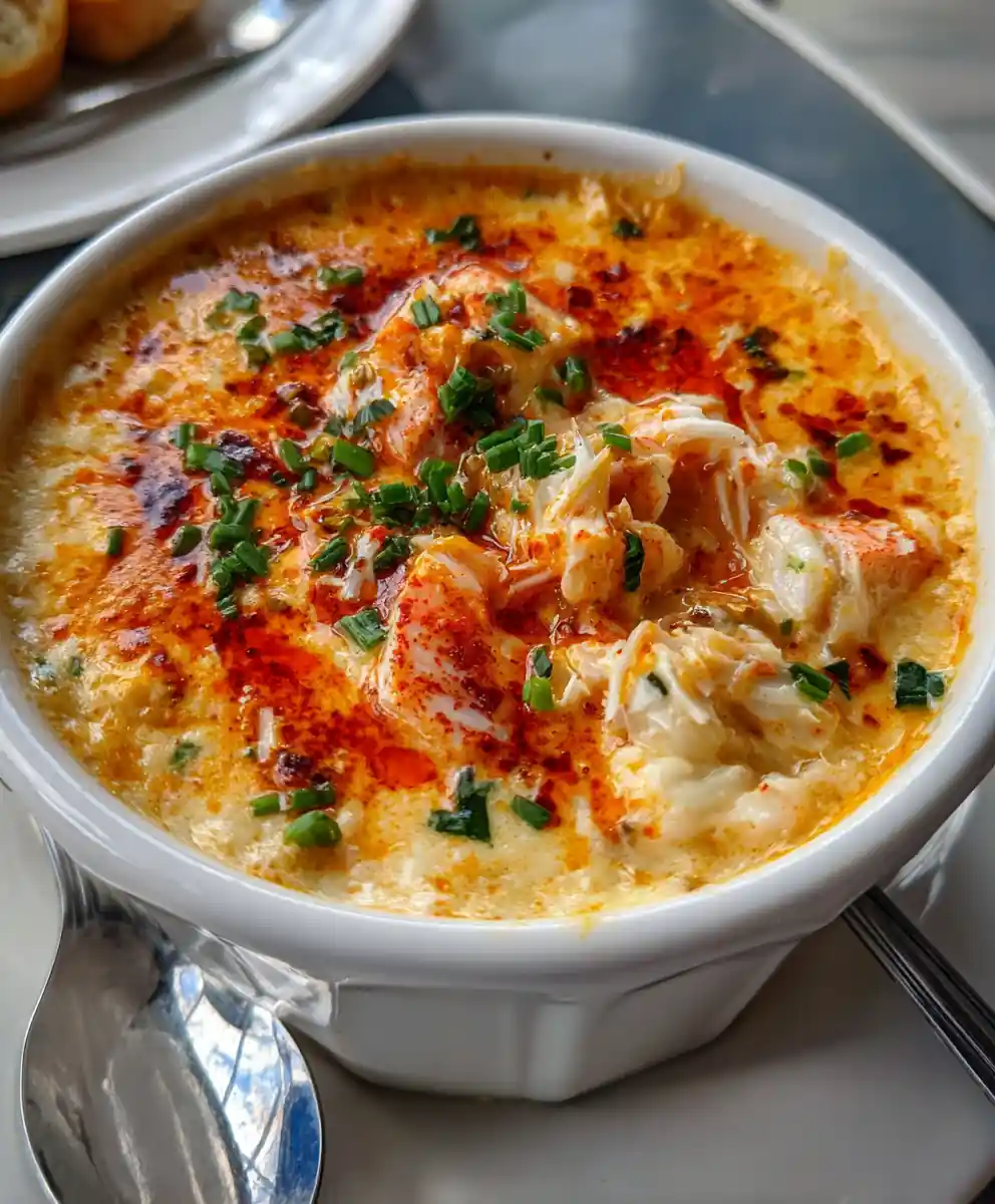 she crab soup recipe With Paprika Butter Swirl