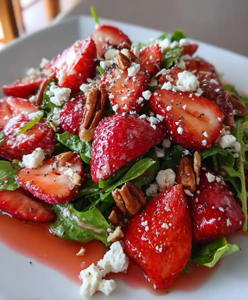 Strawberry Salad Recipe With Poppy-Seed Pink Gloss 7 strawberry salad recipe With Poppy-Seed Pink Gloss