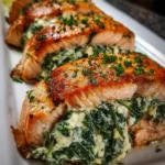 Stuffed Salmon Recipe With Spinach-Feta Green Ribbon 8 Stuffed Salmon Recipe With Spinach Feta Green Ribbon 1760821916.4314644