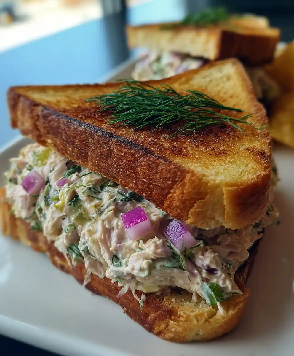 tuna fish sandwich recipe With Pickled Celery Relish