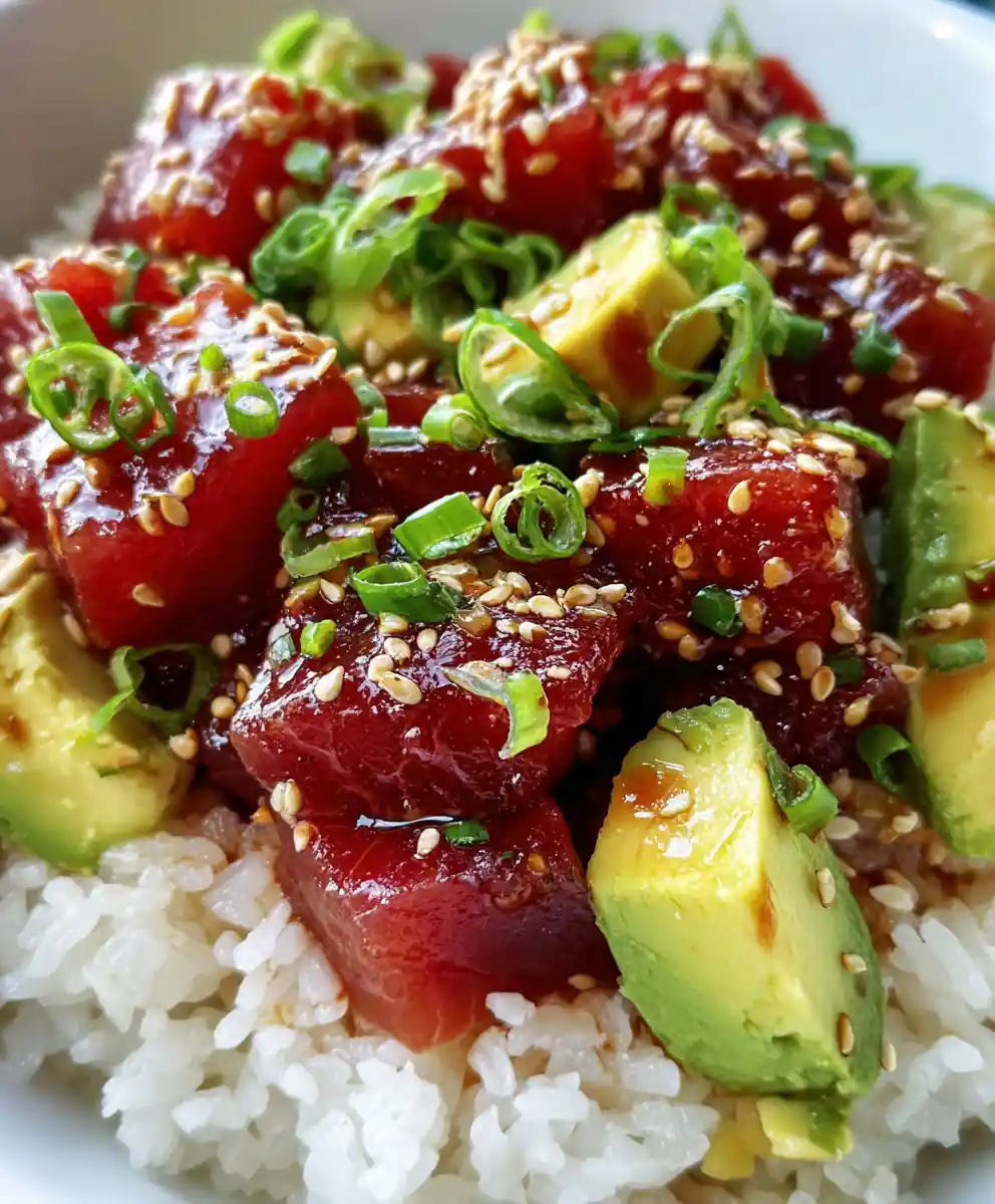 tuna poke bowl recipe With Avocado-Lime Green Tiles
