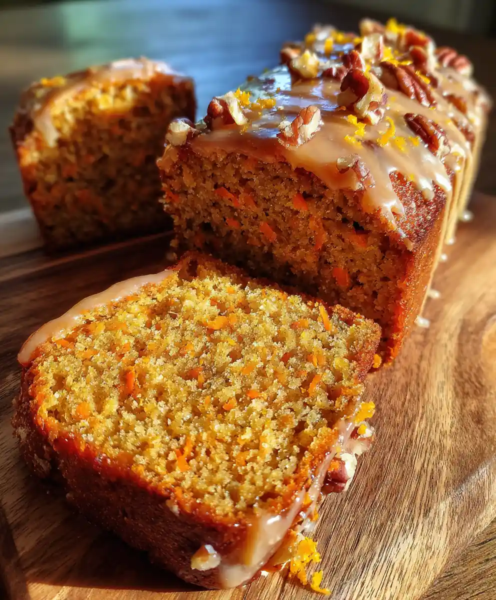 vegan carrot cake recipe with Orange Glaze and Walnut