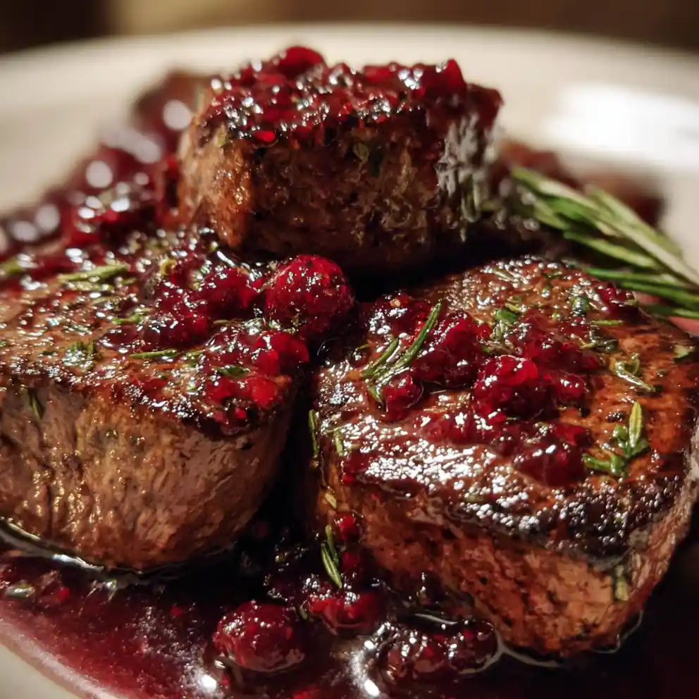 venison steak recipe Cranberry-Pepper Venison Steak With Herb Butter