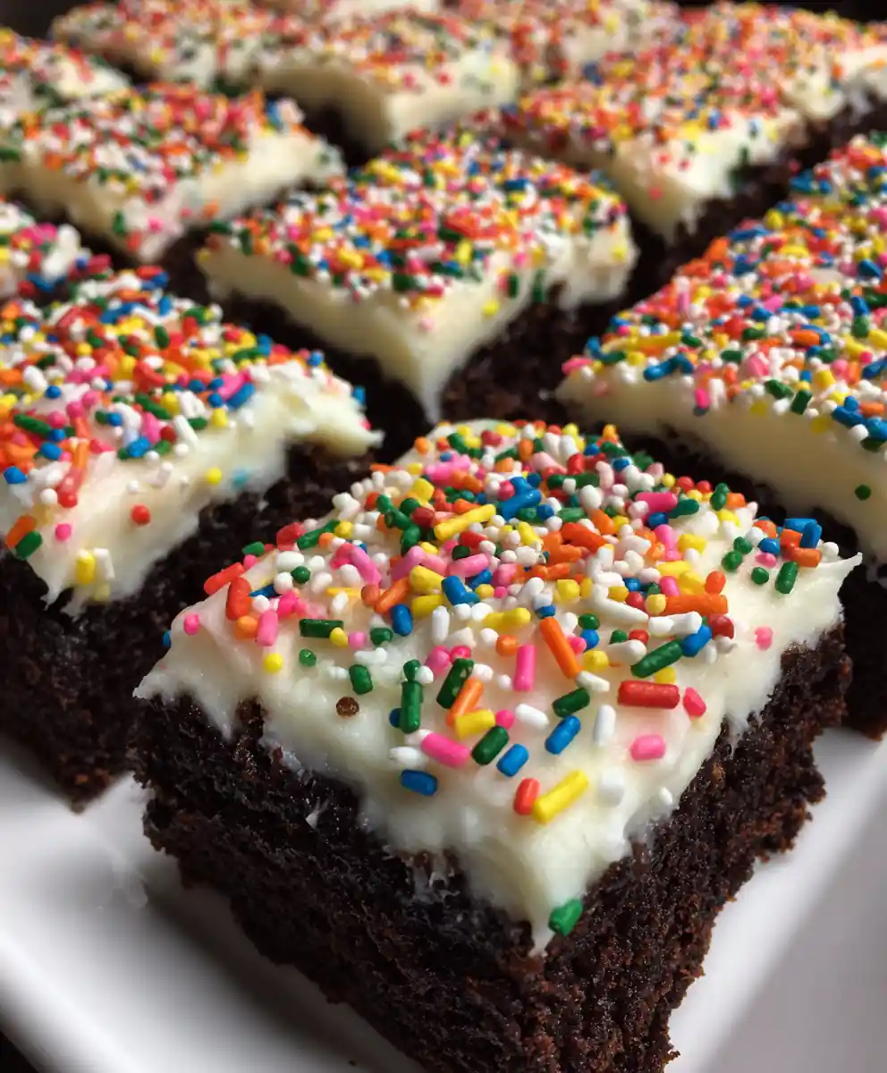 wacky cake recipe With Rainbow Sprinkle Frost