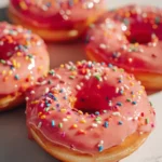 Baked Donut Recipe Strawberry Glaze With Sprinkles 1762503037.6889262