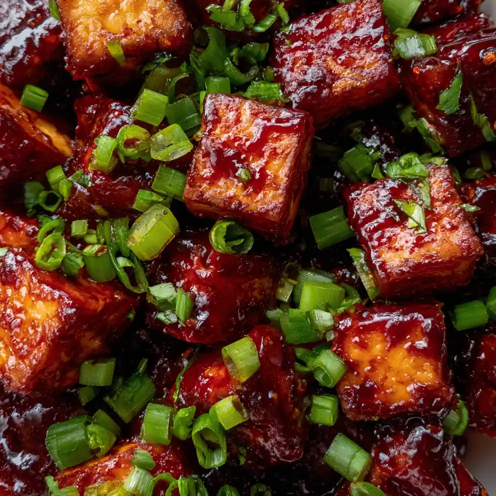 Baked Tofu Recipe Gochujang Glaze With Scallions 6 baked tofu recipe Gochujang Glaze With Scallions