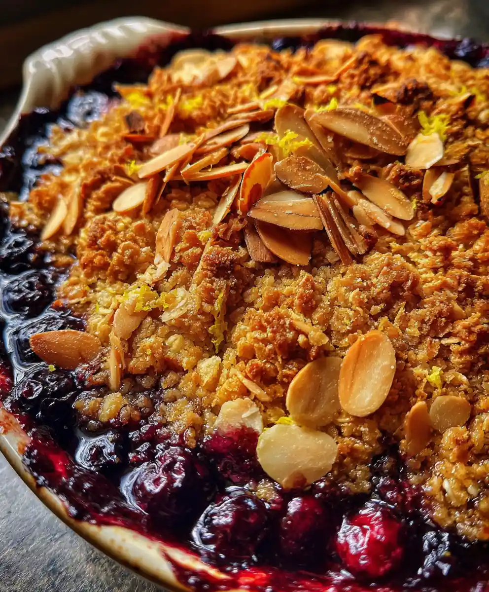 blueberry crisp recipe Lemon Zest Crumble With Almonds