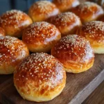 Burger Bun Recipe Sesame Topped Golden Rounds 1762641138.6628714