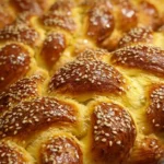 Challah Bread Recipe Saffron Glaze With Sesame Seeds 1762498140.9077566