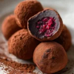 Chocolate Truffles Recipe Dark Cocoa Dust With Raspberry Centers 1762687881.2589364