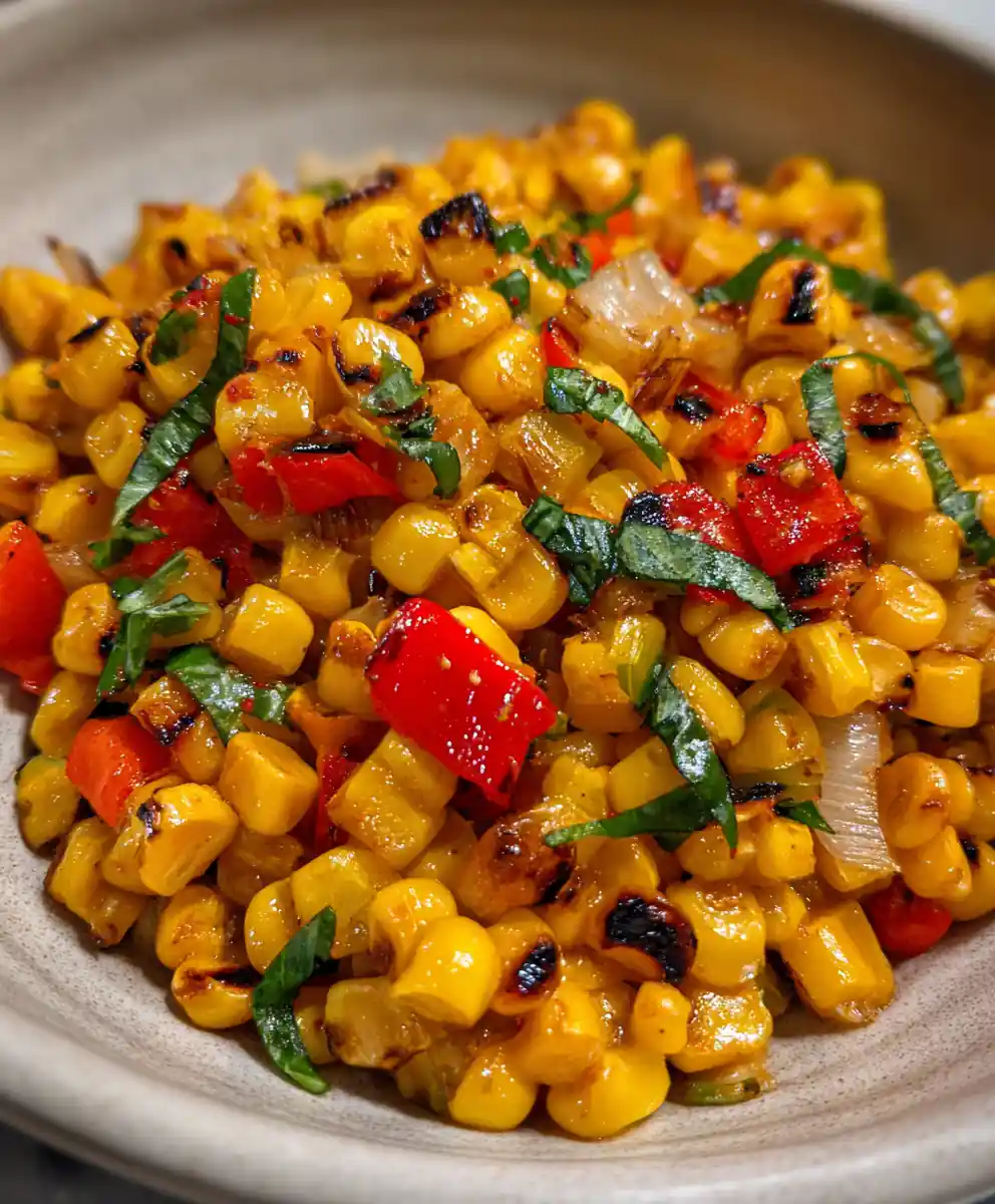 fried corn recipe Skillet Char With Red Pepper