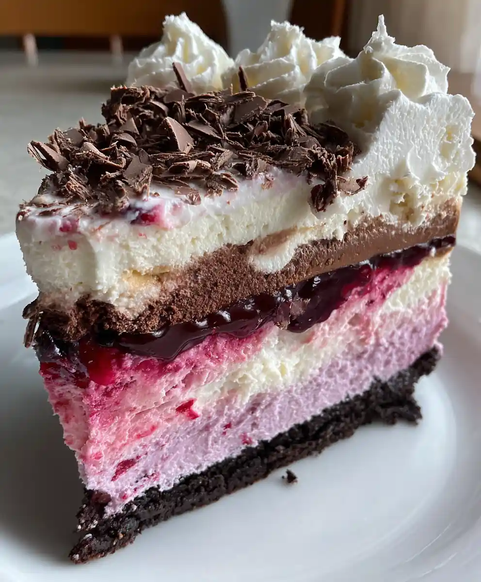 ice cream cake recipe Berry Ribbon Chocolate Crunch