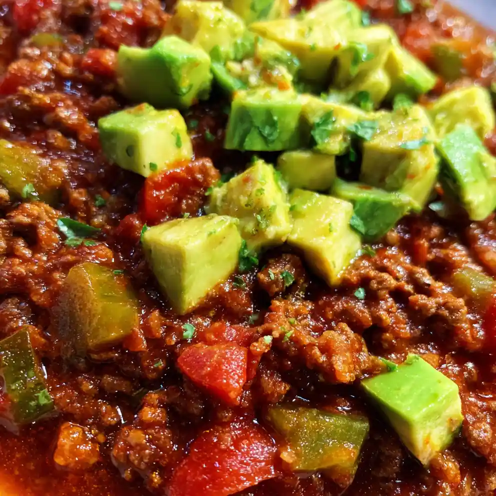 Keto Chili Recipe Tomato Pepper Pot With Avocado 6 keto chili recipe Tomato Pepper Pot With Avocado