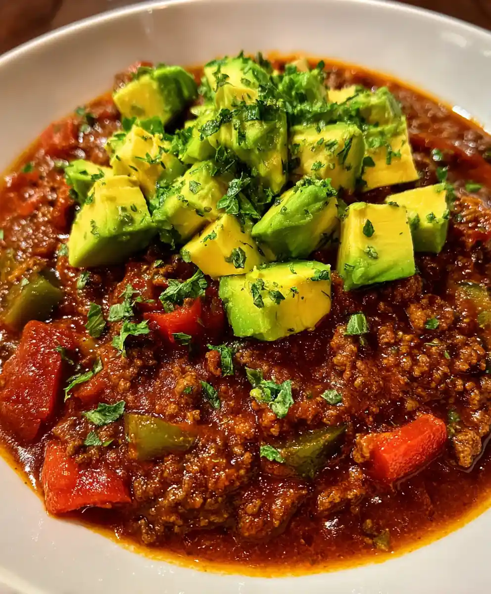 Keto Chili Recipe Tomato Pepper Pot With Avocado 7 keto chili recipe Tomato Pepper Pot With Avocado