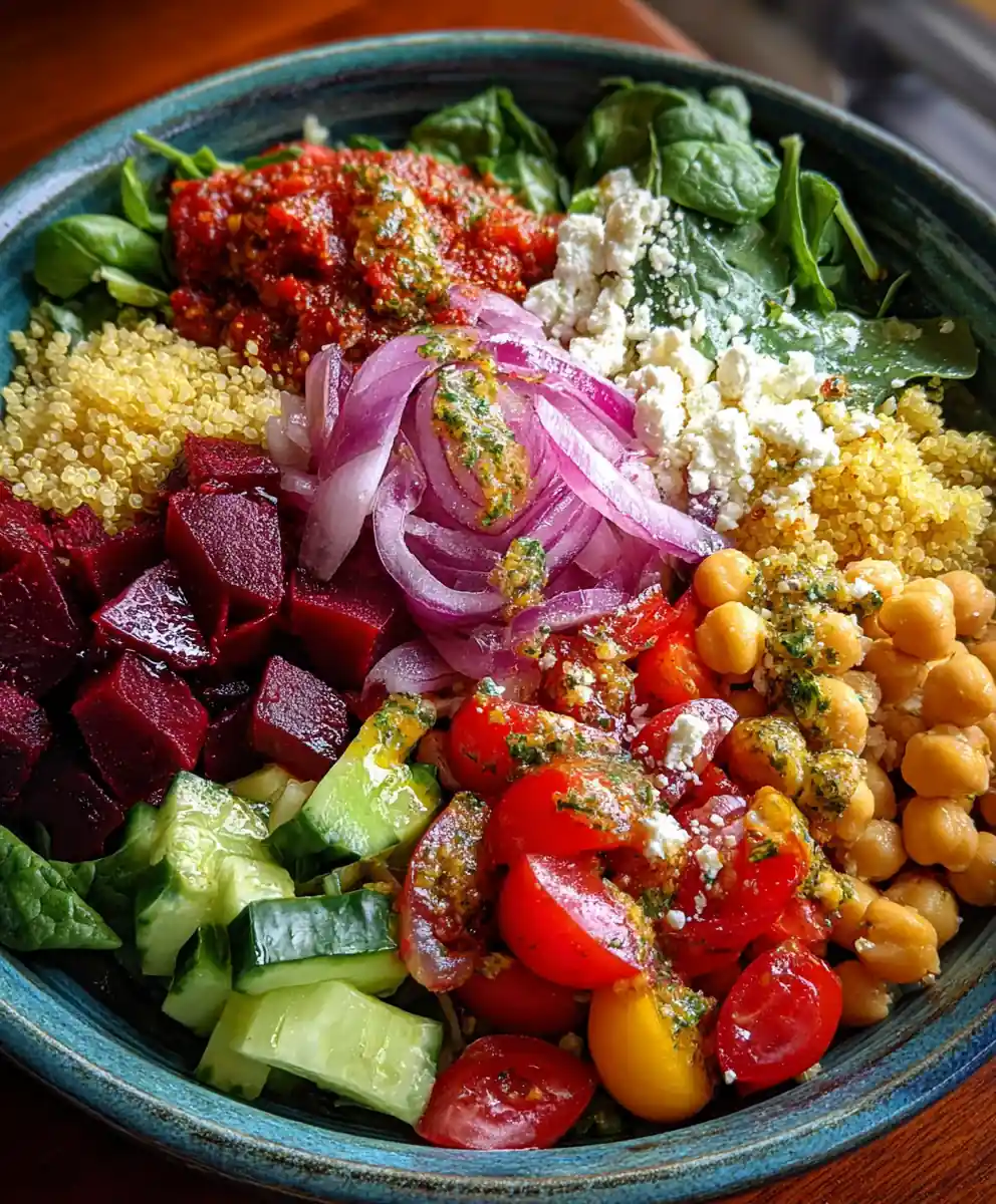 mediterranean bowl recipe Lemon Herb Chickpea and Beet
