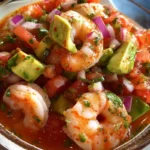 Mexican Shrimp Cocktail Recipe Clamato Free Tomato Lime Glass 1762643816.5349402