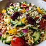 Orzo Salad Recipe Feta Olive Rainbow With Cherry Tomatoes 1762494190.6840181