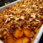 Peach Crisp Recipe Almond Crumble With Sunset Swirl 1762478703.302757