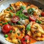 Ravioli Recipe Tomato Basil Butter With Pea Pearls 8 Ravioli Recipe Tomato Basil Butter With Pea Pearls 1762482894.459107