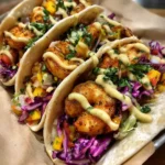 Shrimp Tacos Recipe Mango Slaw And Chili Crema 5 Shrimp Tacos Recipe Mango Slaw And Chili Crema 1762481513.336998