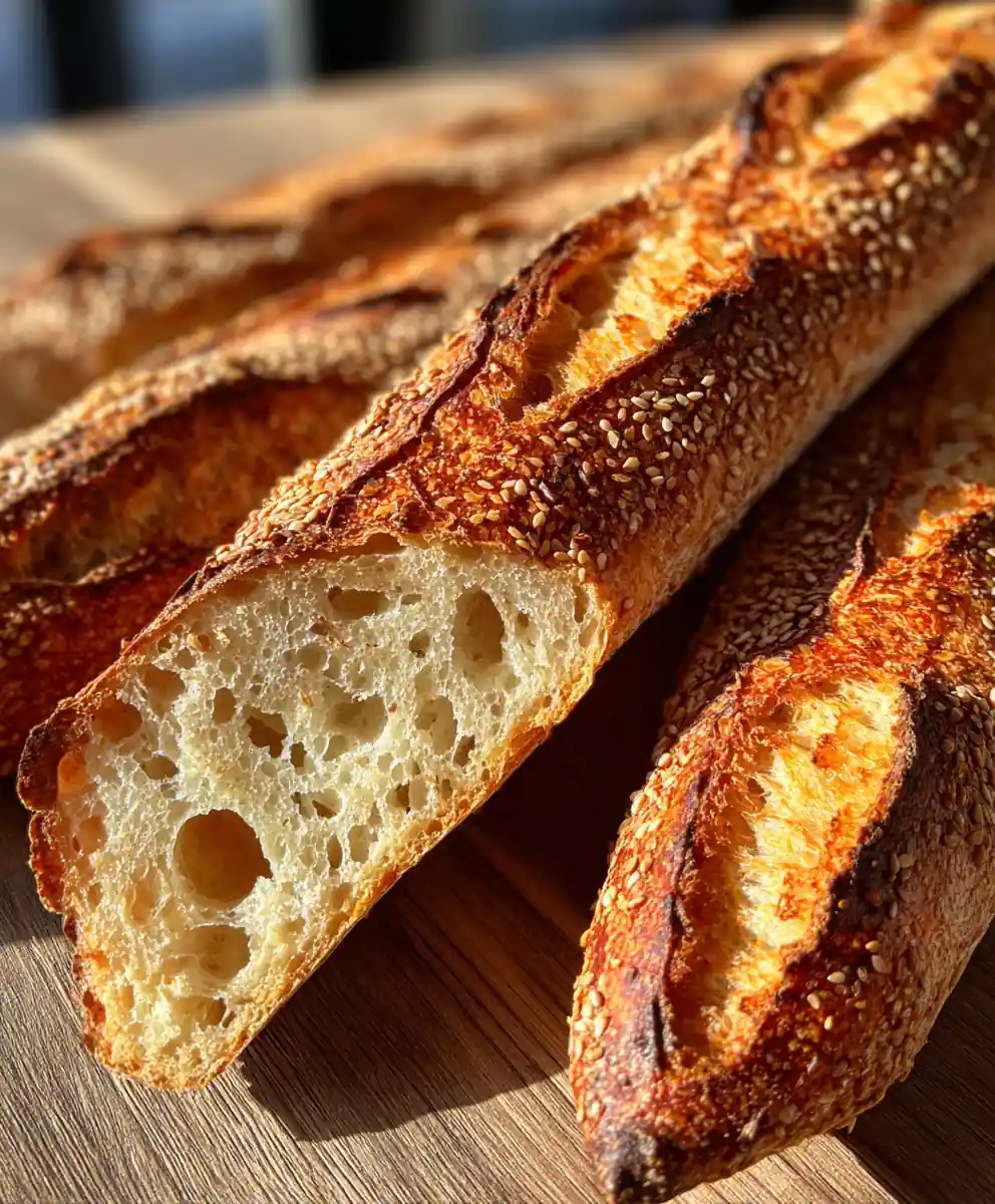 Sourdough Baguette Recipe Golden Batons With Sesame 7 sourdough baguette recipe Golden Batons With Sesame