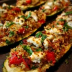 Stuffed Zucchini Recipe Tomato Quinoa Boats With Feta 1762692048.708117