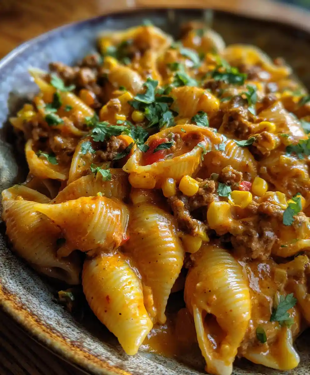 taco pasta recipe Chipotle Cream Shells With Corn